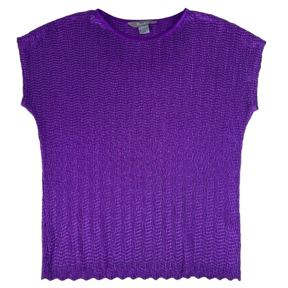 T-shirt MNG Femme Taille M - Rouge, Col Rond, Manches Courtes, Coton, Occasion Très Bon état